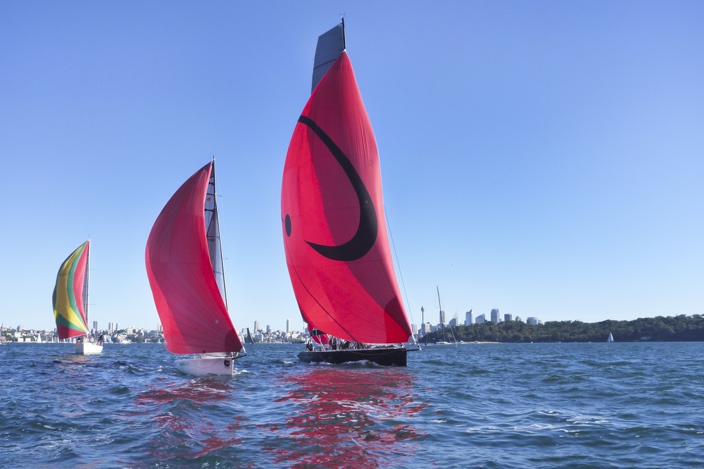 Greengate alongside Atomic in race 8 of the CYCA Audi Winter Series  - CYCA Audi Winter Series 2012 © Beth Morley - Sport Sailing Photography http://www.sportsailingphotography.com